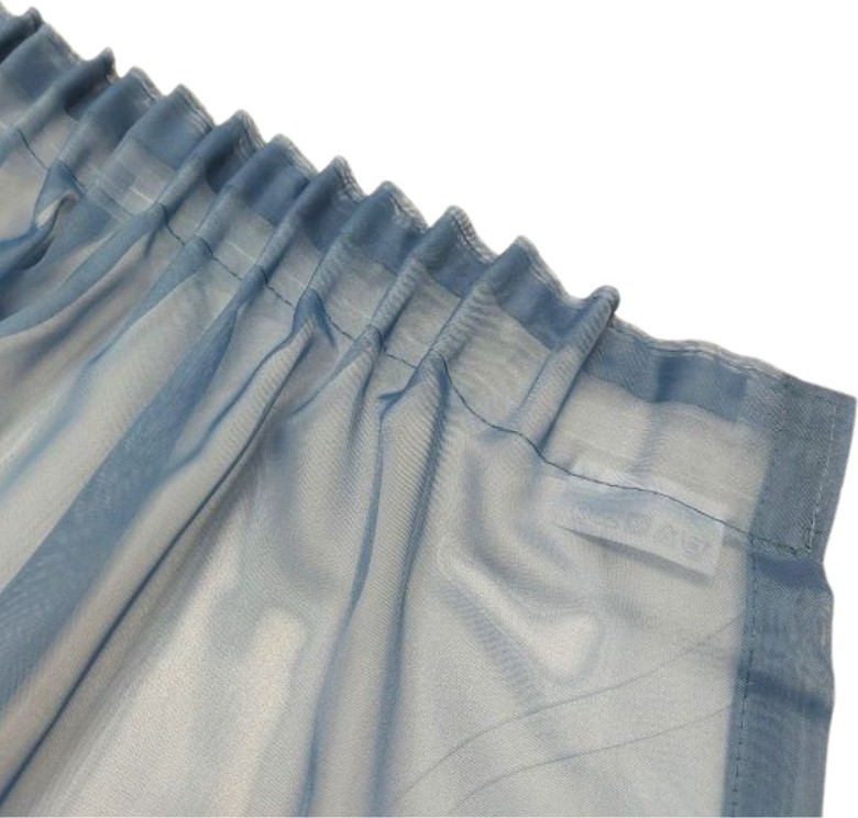 Curtain valance LAURA 11101, v.16, blue, ready-made curtain
