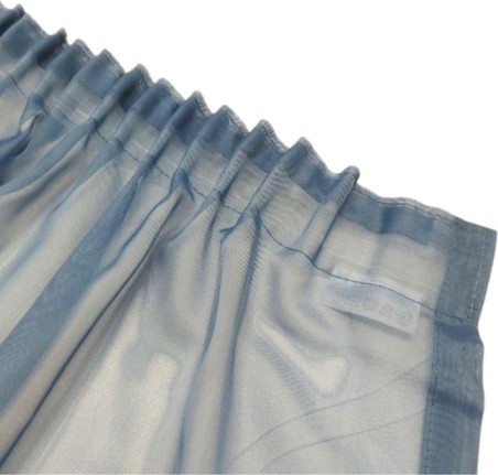Curtain valance LAURA 11101, v.16, blue, ready-made curtain