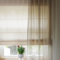 Sheer curtain MENTA v.05, beige-grey