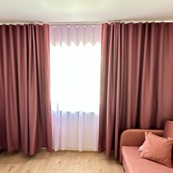 Curtain TWILIGHT v.23, orchid, ready-made curtain, with wave tape, special price