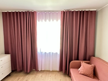 Curtain TWILIGHT v.23, orchid, ready-made curtain, with wave tape, special price