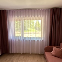 Curtain TWILIGHT v.23, orchid, ready-made curtain, with wave tape, special price