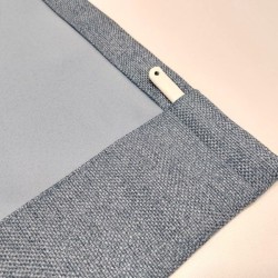 Curtain TWILIGHT v.15, dark blue, ready-made curtain, with wave tape