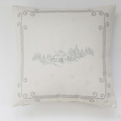 Cushion cover CHALET Lurex, silver