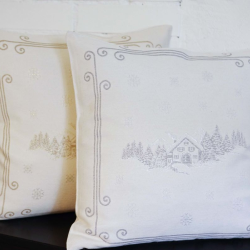 Cushion cover CHALET Lurex, silver