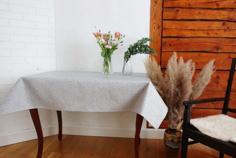 Tablecloth GAR v.33, light beige, square, with Teflon treatment