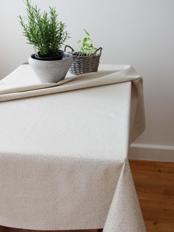 Tablecloth GAR v.33, light beige, square, with Teflon treatment