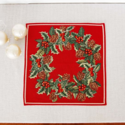 Saucer Holly red