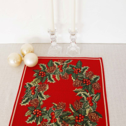 Saucer Holly red