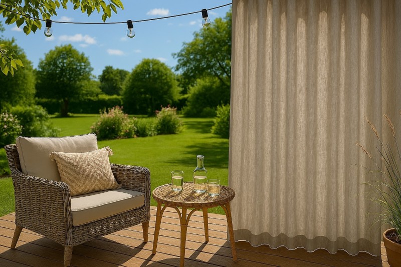 Outdoor curtain AGADIR v.00, white
