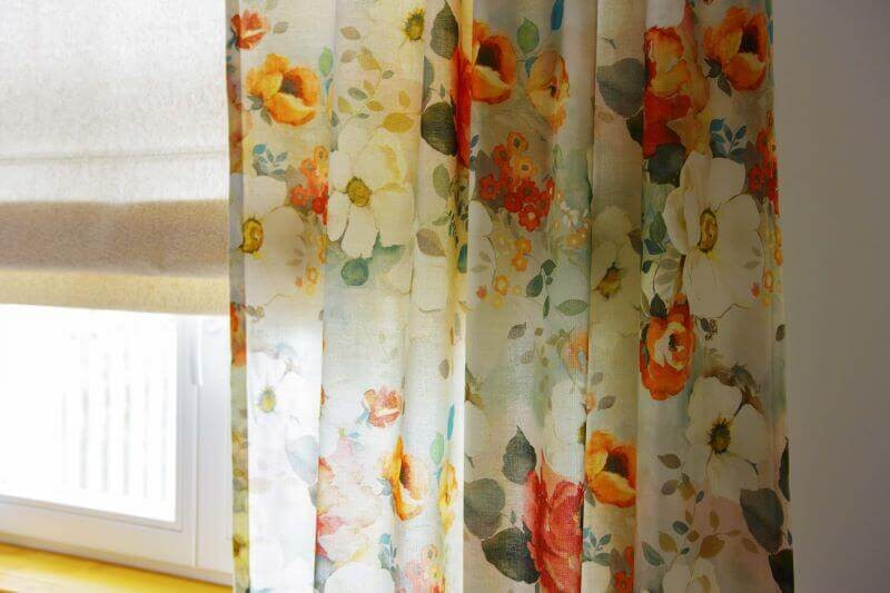 Curtain valance NADINA v.12, terracotta, ready-made curtain