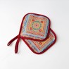Pot holders INDO, orange, with pocket
