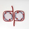 Pot holders SUVI, with pocket, red