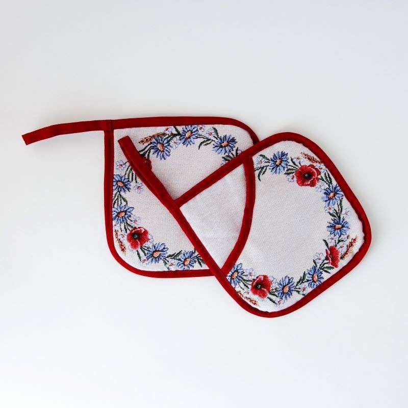 Pot holders SUVI, with pocket, red