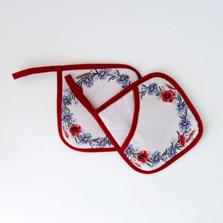 Pot holders SUVI, with pocket, red