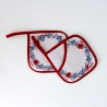 Pot holders SUVI, with pocket, red