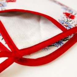 Pot holders SUVI, with pocket, red