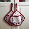 Pot holders SUVI, with pocket, red