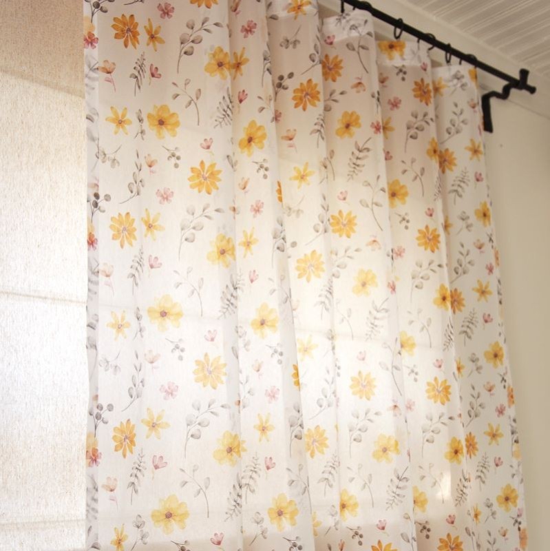 Tulle curtain ROOSI 8029, short
