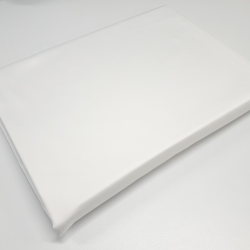 Fitted cotton sateen sheet 90x200cm, white