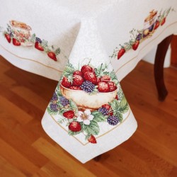 STRAWBERRY tablecloth, rectangular, 140x180