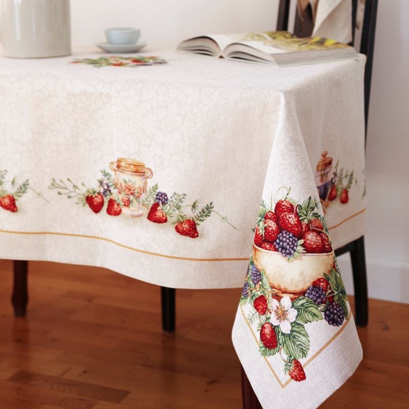 STRAWBERRY tablecloth, rectangular, 140x180