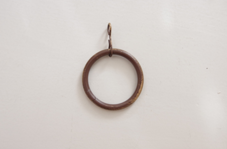 Curtain ring, brown/gold, 19mm