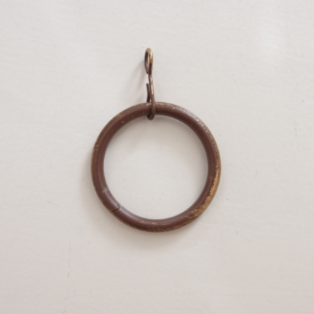 Curtain ring, brown/gold, 19mm