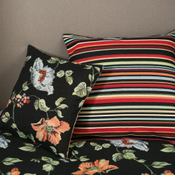 Cushion cover VIENA 10/110 flower/stripe