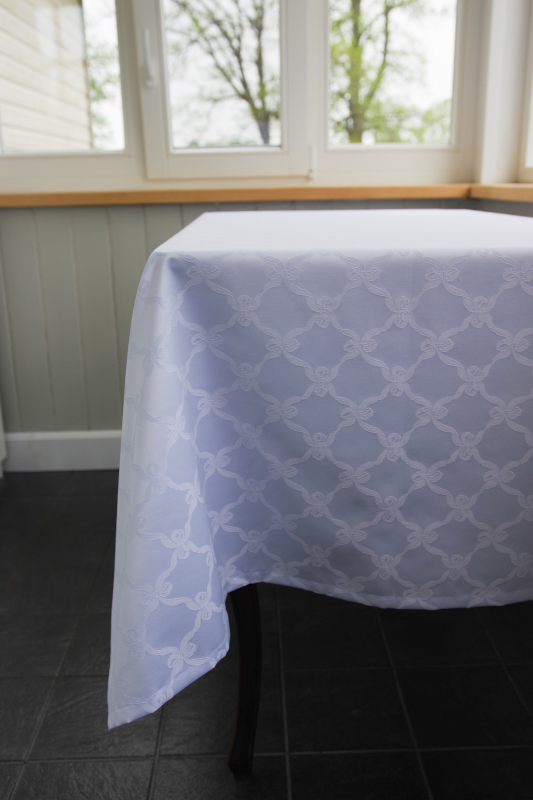 Tablecloth LOOP v.31, white ,rectangular, with Teflon treatment