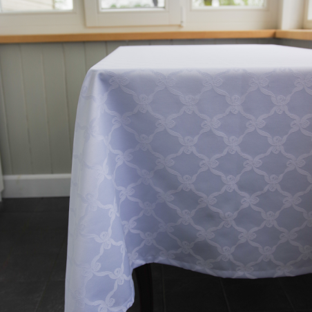 Tablecloth LOOP v.31, white ,rectangular, with Teflon treatment