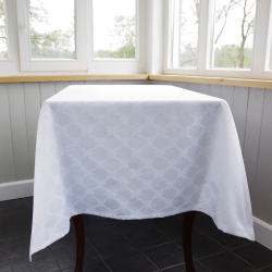 Tablecloth LOOP v.31, white, square, with Teflon treatment