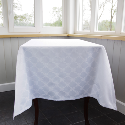 Tablecloth LOOP v.31, white ,rectangular, with Teflon treatment