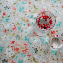 Tablecloth BORD turquoise v.23, square, with Teflon treatment