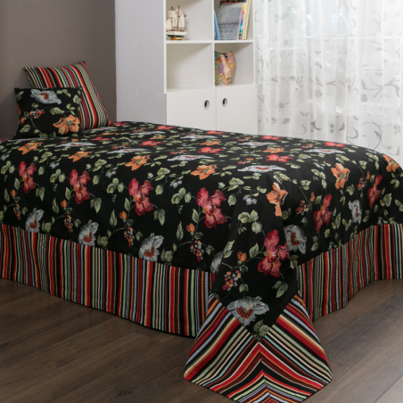 Bed cover VIENA V.10 with stripe pattern