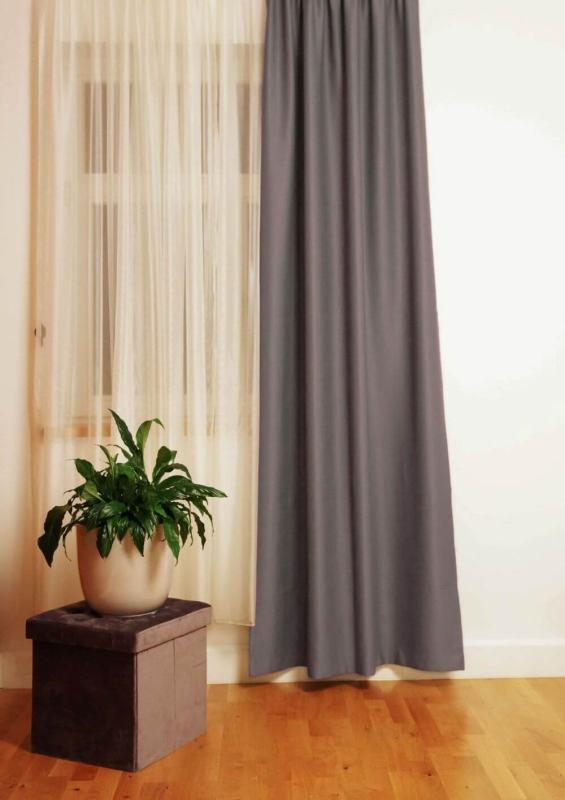 Dimout curtain SATEN v.506, dark grey