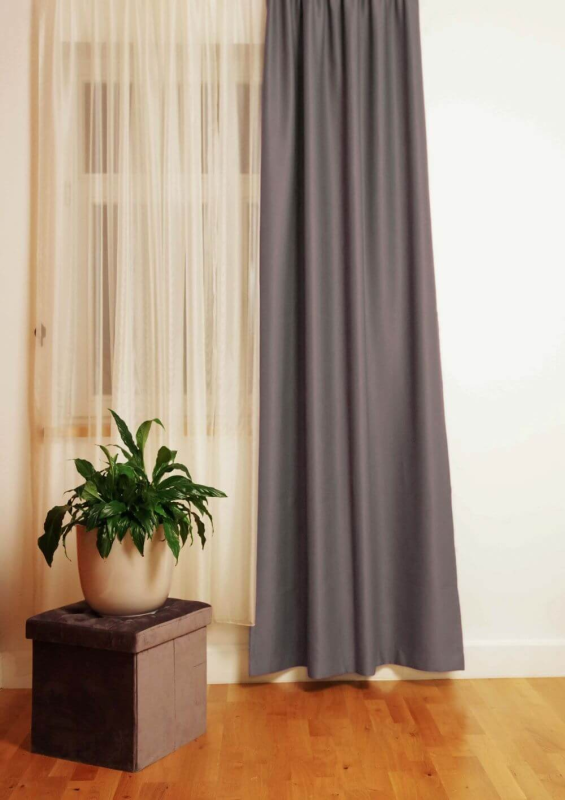 Blackout curtain SATEN v.506, dark gray