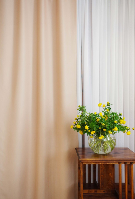 Dimout curtain SATEN v.566, light beige