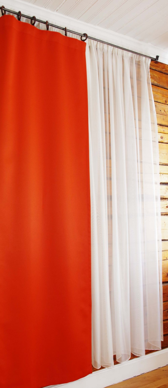 Dimout curtain SATEN v.575, terracotta