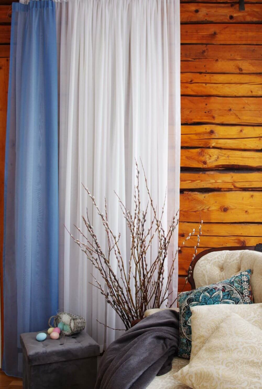 Tulle curtain LAURA 11101, v.16, blue