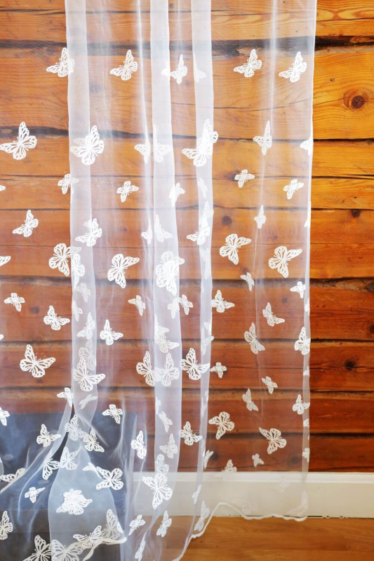 Tulle curtain BUTTERFLIES...