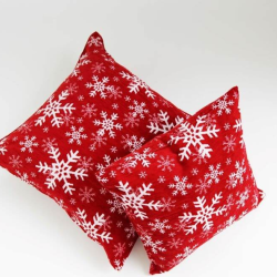 Cushion cover SNOW FLAKES, red