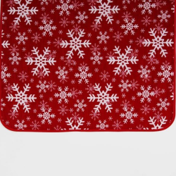 Plaid SNOW FLAKES, red