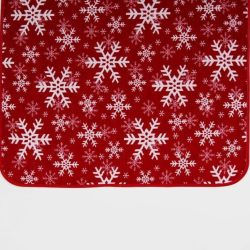 Throw SNOW FLAKES, red