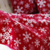Throw SNOW FLAKES, red