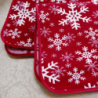 Throw SNOW FLAKES, red
