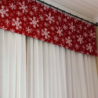 Curtain valance SNOW FLAKES, red