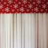 Curtain valance SNOW FLAKES, red