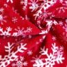 Curtain valance SNOW FLAKES, red