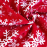 Top curtain SNOW FLAKES, red